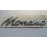 Genuine Holden Monaro Badge, Satin Chrome 1/4 Panel Emblem V2 VY VZ - Discontinued