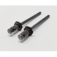 VIN Plate Rosette Rivets - Black - Pair