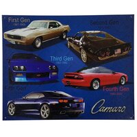 Metal Tin Sign - 12" x 15" - Camaro - Generations