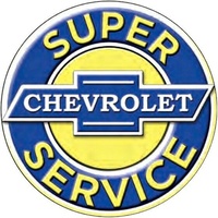 Metal Tin Sign 12" Round - Chevrolet Service