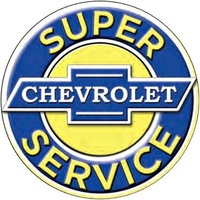 Metal Tin Sign 12" Round - Chevrolet Service