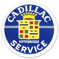 Metal Tin Sign 12" Round - Cadillac Service