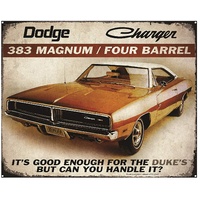 Metal Tin Sign - 12" x 15" - Charger Dukes