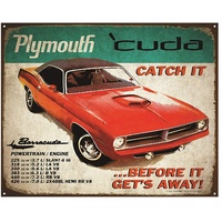 Metal Tin Sign - 12" x 15" - Plymouth Cuda