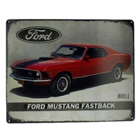 Metal Tin Sign - 12" x 15" - Mustang 1970 Mach 1