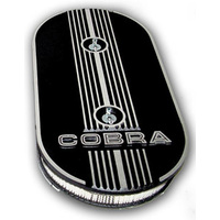 Shelby Oval Air Cleaner Assembly COBRA Black Finned Single 4 Barrel