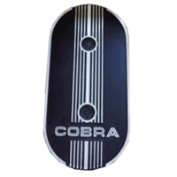 Shelby Oval Air Cleaner Top Plate COBRA Finned Black