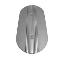 Shelby Oval Air Cleaner Top Plate Plain Finned - Suits 3 x 2BBL only