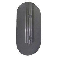 Thunderbird Oval Air Cleaner Top Plate Finned Black