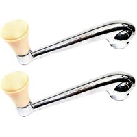 1953 - 1967 VW Beetle Interior Window Winder Crank Handles - Ivory Knob - Pair
