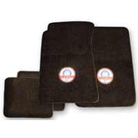 1964-73 Mustang Floor Mats Set with Classic Cobra Logo (Black)