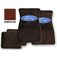 1964 - 1973 Mustang Floor Mats with Oval Ford Logo (Emberglow)