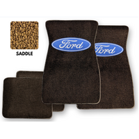 1964 - 1973 Mustang Floor Mats with Oval Ford Logo (Saddle)