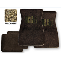 1964 - 1973 Mustang Floor Mats with Mach 1 Logo (Parchment)