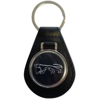 Leather Key Fob with Cougar Emblem