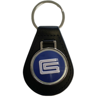 Leather Key Fob with Carrol Shelby CS Emblem