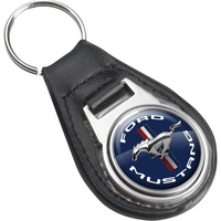 Leather Key Fob with Mustang Emblem