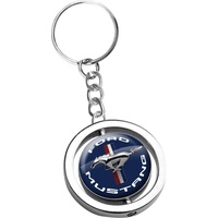 Metal Spinning Key Ring with Mustang Emblem