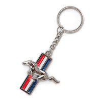 Metal Key Ring with Mustang Emblem - Genuine Ford Merchandise