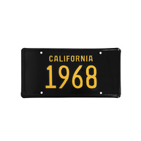 1968 California Novelty Licence Plate