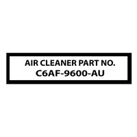 Ford Decal Air Cleaner XR GT Rear