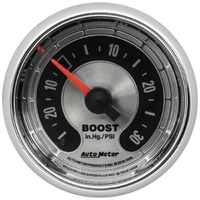 American Muscle 2-1/16" Boost/Vacuum Gauge (30 In Hg/30 PSI)