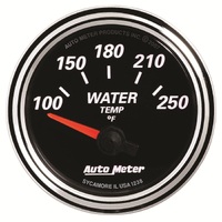 Designer Black II 2-1/16" Water Temperature Gauge w/ Air Core (100-250 °F)