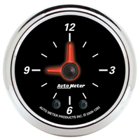 Designer Black II 2-1/16" 12 Hour Clock