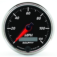 Designer Black II 3-3/8" Electric Speedometer (0-120 MPH)