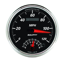 Designer Black II 5" Electric Tachometer/Speedometer Gauge Combo (8K RPM/120 MPH)