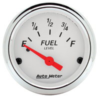 Arctic White 2-1/16" Fuel Level Gauge w/ Air Core for GM (0-90 ?)