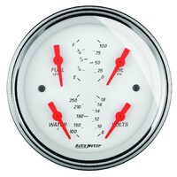 Arctic White 5" Quad Gauge (100 PSI/100-250°F/8-18V/0-90 Ω)