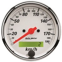 Arctic White 3-1/8" Electric Speedometer (0-190 Km/H)