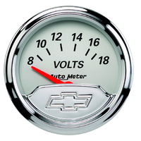 Chevy Vintage 2-1/16" Voltmeter (8-18V) Heritage Bowtie