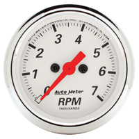 Arctic White 2-1/16" In-Dash Tachometer (0-7,000 RPM)