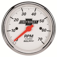 Chevy Vintage 3-1/8" In-Dash Tachometer (0-7,000 RPM) Heritage Bowtie
