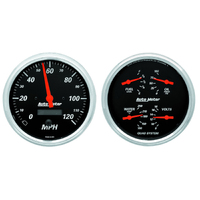 Designer Black 2 Piece Electric Gauge Kit (5" Quad & Speedo 240-33 ?)