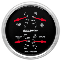 Designer Black 5" Quad Gauge (100 PSI/100-250°F/8-18V/240-33?)