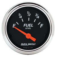 Designer Black 2-1/16" Fuel Level Gauge w/ Air Core (0-90 ?)