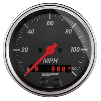 Designer Black 3-3/8" GPS Speedometer (0-120 MPH)