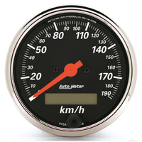 Designer Black 3-1/8" Electric Speedometer (0-190 Km/H)