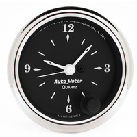 Old Tyme Black 2-1/16" 12 Hour Clock