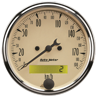 Antique Beige 3-1/8" Electric Speedometer (0-190 Km/H)