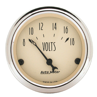 Antique Beige 2-1/16" Voltmeter (8-18V)