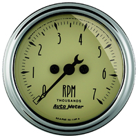 Antique Beige 2-1/16" In-Dash Tachometer (0-7,000 RPM)