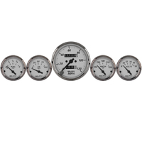 American Platinum 5 Piece Gauge Kit (3-1/8" & 2-1/16") w/ Mechanical Speedometer