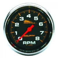 Pro-Cycle 2-5/8" Tachometer (0-8,000 RPM) Black w/ Chrome Bezel