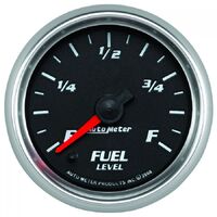 Pro-Cycle 2-1/16" Stepper Motor Programmable Fuel Level Gauge (0-280 ?) Black/Bright Anodized
