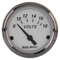 American Platinum 2-1/16" Voltmeter w/ Air-Core (8-18V)