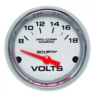 Marine 2-1/16" Voltmeter w/ Air-Core (8-18V) Chrome